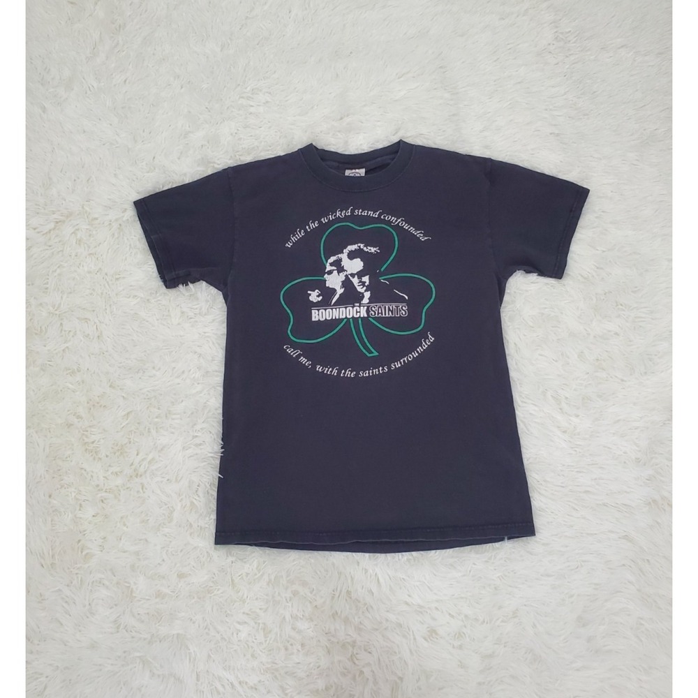 VTG Y2K The Boondock Saints Movie Promo Veritas Aequitas Graphic Tee Shirt Small